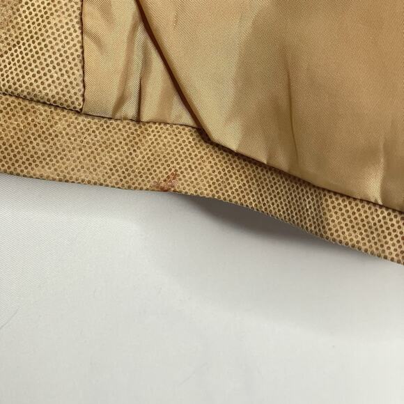 Vintage Camel Leather Jacket XL Genuine Leather Boho Y2K Textured Retro Coat - Picture 12 of 12